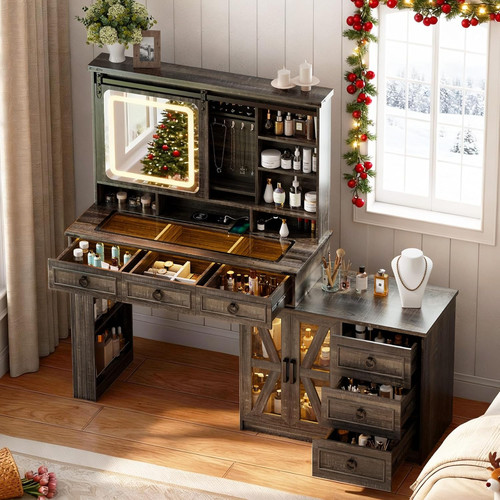 Farmhouse makeup vanity - 60",