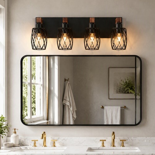 Rustic vanity light 4 - 24",