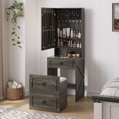 Vanity desk with mirror and - mirror,