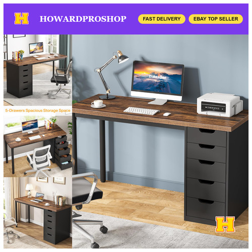 Rustic computer desk with - desk,