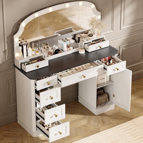 Farmhouse makeup vanity - 47",