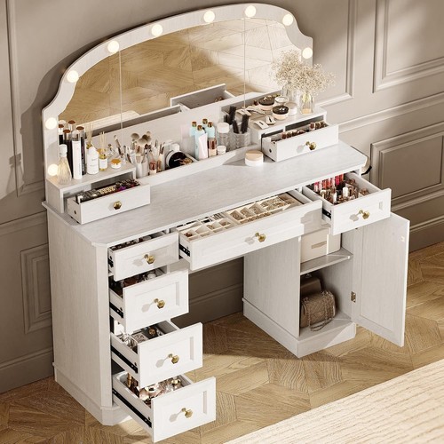 Farmhouse makeup vanity desk - farmhouse,