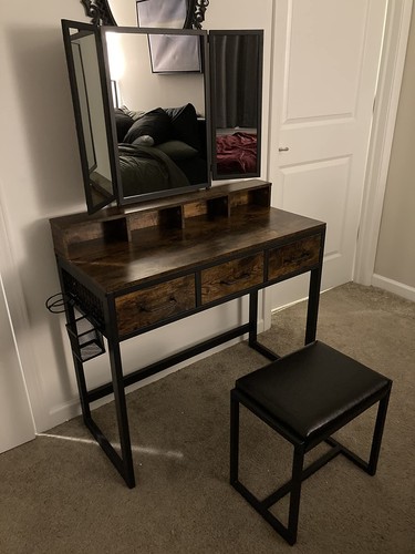 Makeup table with tri fold - makeup,